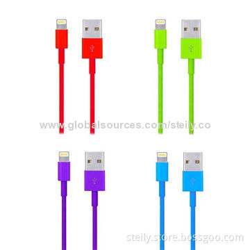 Wholesale OEM 1 Meter Colorful USB 2.0 Data Cables for iPhone 5, Data Cable Factory Direct Supplier